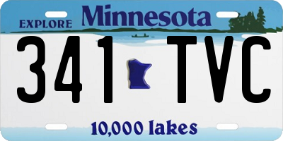MN license plate 341TVC