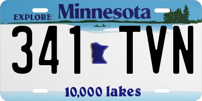 MN license plate 341TVN