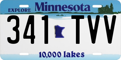 MN license plate 341TVV