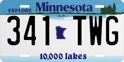 MN license plate 341TWG