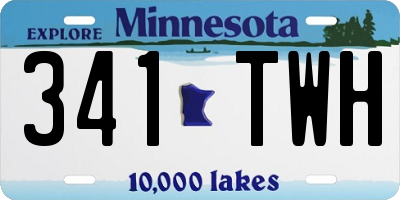 MN license plate 341TWH