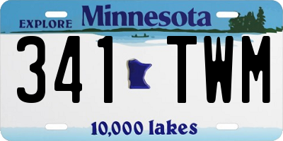 MN license plate 341TWM