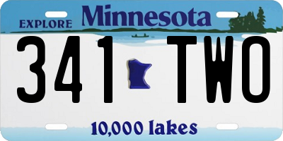 MN license plate 341TWO