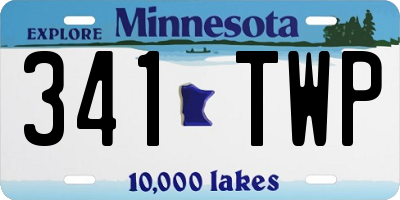 MN license plate 341TWP