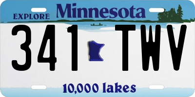 MN license plate 341TWV