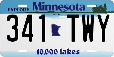 MN license plate 341TWY