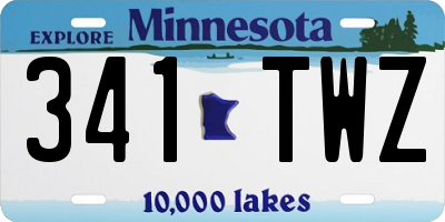 MN license plate 341TWZ