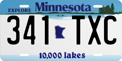 MN license plate 341TXC