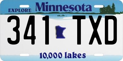 MN license plate 341TXD