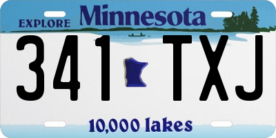 MN license plate 341TXJ