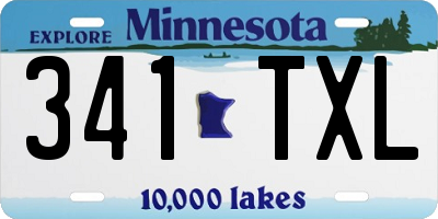 MN license plate 341TXL