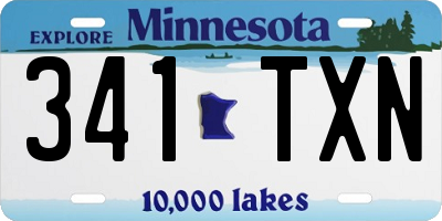 MN license plate 341TXN