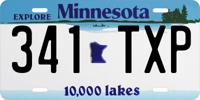 MN license plate 341TXP