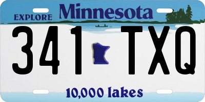 MN license plate 341TXQ