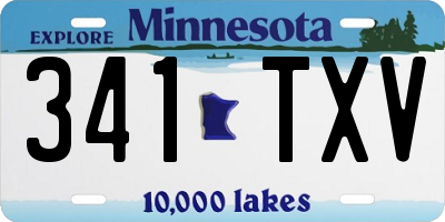 MN license plate 341TXV