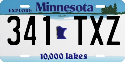 MN license plate 341TXZ