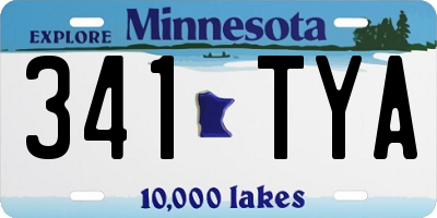 MN license plate 341TYA