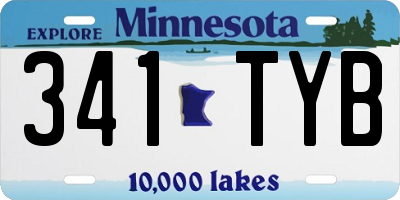 MN license plate 341TYB
