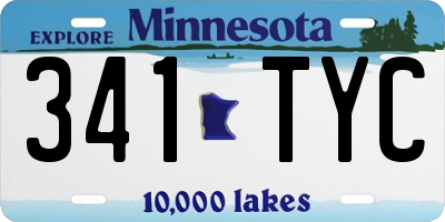 MN license plate 341TYC