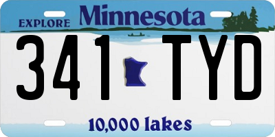 MN license plate 341TYD