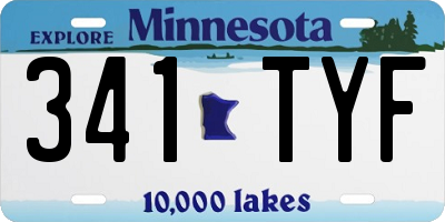 MN license plate 341TYF