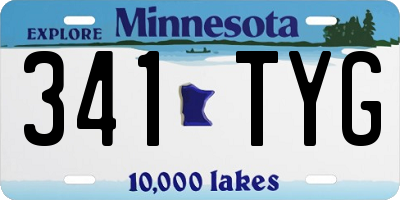 MN license plate 341TYG