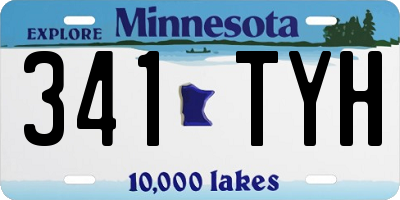 MN license plate 341TYH