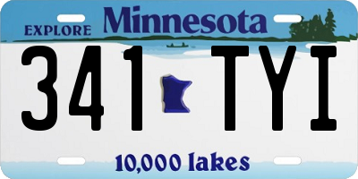 MN license plate 341TYI