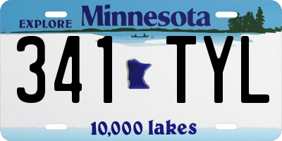 MN license plate 341TYL