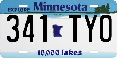 MN license plate 341TYO