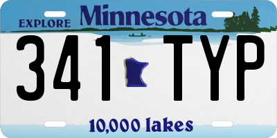 MN license plate 341TYP