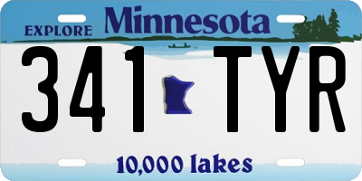 MN license plate 341TYR