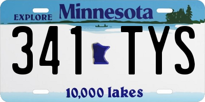 MN license plate 341TYS