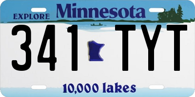 MN license plate 341TYT