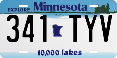 MN license plate 341TYV
