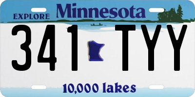 MN license plate 341TYY