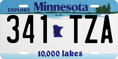 MN license plate 341TZA