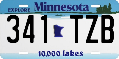 MN license plate 341TZB