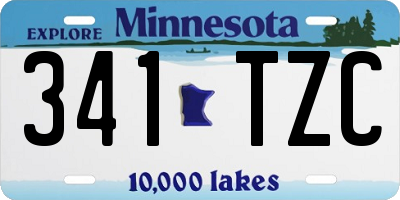 MN license plate 341TZC