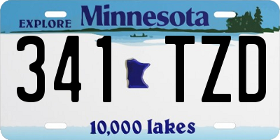 MN license plate 341TZD