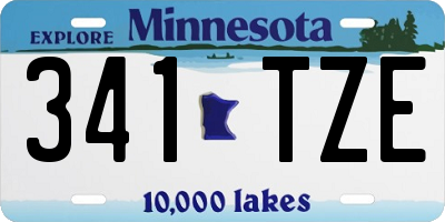 MN license plate 341TZE