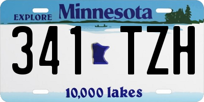 MN license plate 341TZH