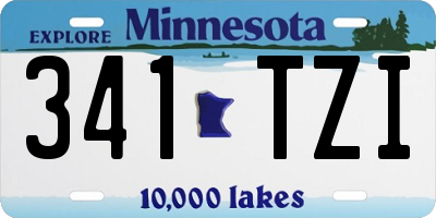 MN license plate 341TZI
