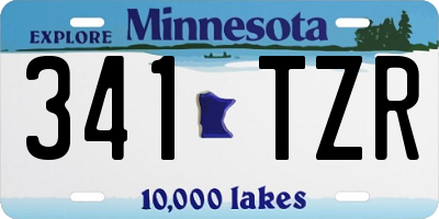 MN license plate 341TZR