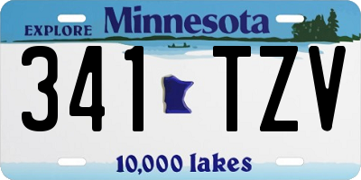 MN license plate 341TZV