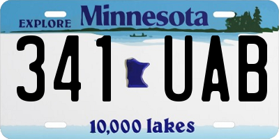 MN license plate 341UAB
