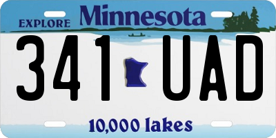 MN license plate 341UAD