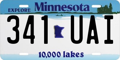 MN license plate 341UAI