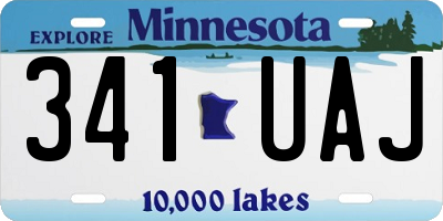 MN license plate 341UAJ