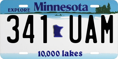 MN license plate 341UAM